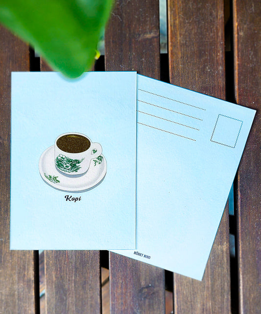 Traditional Kopi cup Postcard