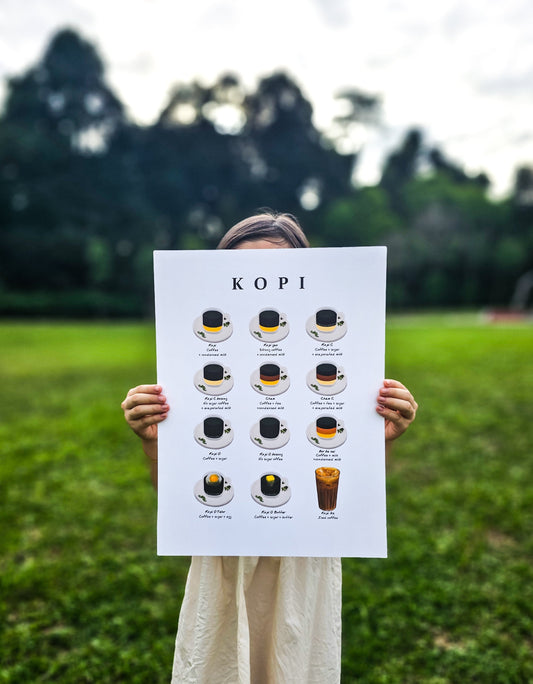 Kopi guide (white) Art Print